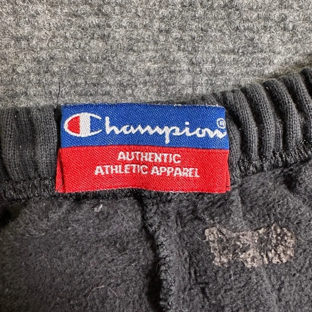 Champion Mens Fleece Sweatpants Black Joggers P1875-003 Size L